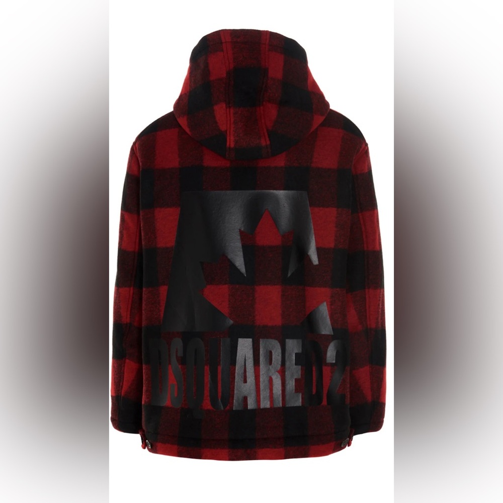 DSquared2 Red and Black Plaid Winter Jacket/Coat Sz48 - Picture 2 of 13